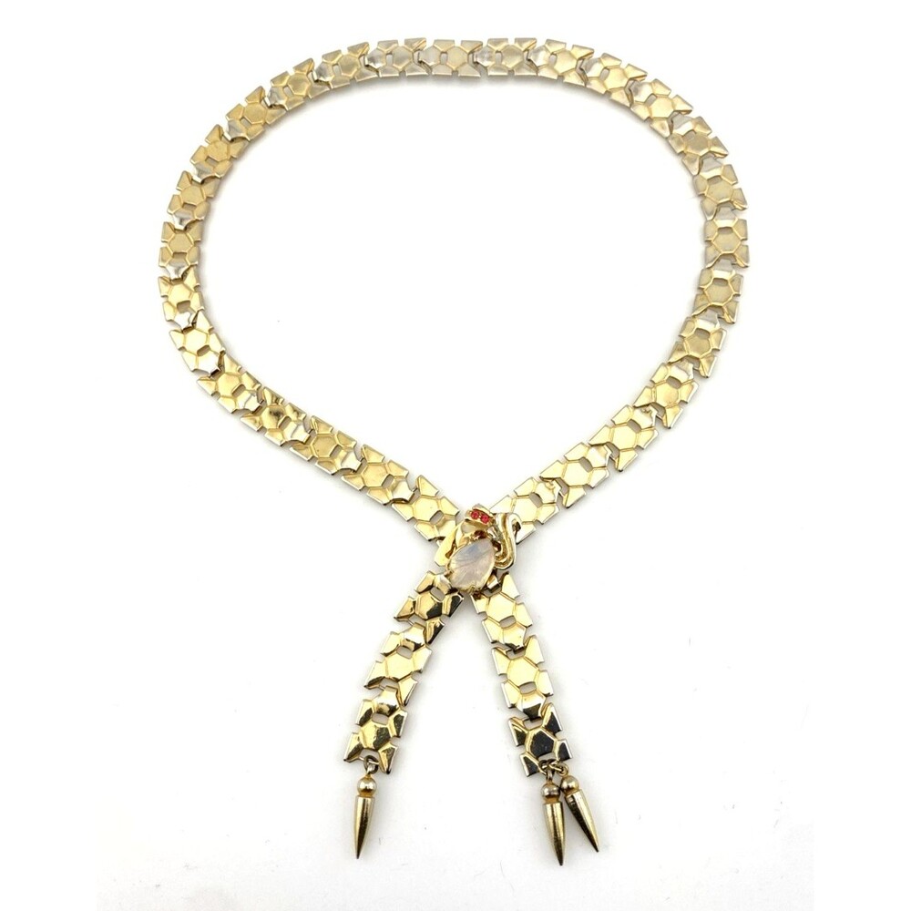 Vintage 1948 Alfred Philippe Trifari Honeycomb Cravat Necklace Attributed